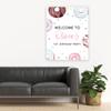 Andaz Press Personalized Birthday Sign Custom Large Canvas Welcome Sign for Kids Birthday Party, 16 x 20 Inches Donuts Birthday Theme 1st Birthday Party Decorations Two Sweet Birthday for Girls & Boys view 3