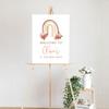 Andaz Press Personalized Birthday Welcome Sign Custom Large Canvas Welcome Sign for Kids Birthday Party, 16 x 20 Inches, Boho Rainbow Birthday Theme, 1st Birthday Rainbow Party Decorations for Girls view 2