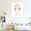 Andaz Press Personalized Birthday Welcome Sign Custom Large Canvas Welcome Sign for Kids Birthday Party, 16 x 20 Inches, Boho Rainbow Birthday Theme, 1st Birthday Rainbow Party Decorations for Girls view 4