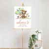 Andaz Press Personalized Birthday Welcome Sign Custom Large Canvas Welcome Sign for Kids Birthday Party, 16 x 20 Inches, Woodland Animals Birthday Theme for 1st Birthday Party for Boys and Girls view 2