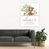 Andaz Press Personalized Birthday Welcome Sign Custom Large Canvas Welcome Sign for Kids Birthday Party, 16 x 20 Inches, Woodland Animals Birthday Theme for 1st Birthday Party for Boys and Girls view 3