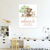 Andaz Press Personalized Birthday Welcome Sign Custom Large Canvas Welcome Sign for Kids Birthday Party, 16 x 20 Inches, Woodland Animals Birthday Theme for 1st Birthday Party for Boys and Girls view 4