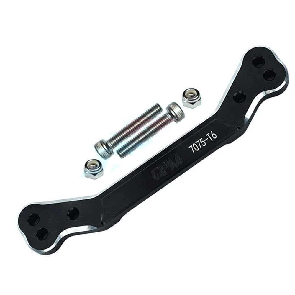 GPM 1Pc Set Upgrades Aluminum 7075-T6 Steering Plate for 1/8 4Wd Sledge Monster Truck (95076-4) Rc Cars (Black)