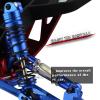 ARRCat RC Shocks Upgrades Parts for Ecx 1/10 2WD Ruckus Axe Brutus Circuit AMP MT AMP DB AMP Crush K&N Torment,4PCS Front Rear Aluminum Big Bore Shocks Full Metal Dampers Hops Up Absorbers,Navy Blue view 4