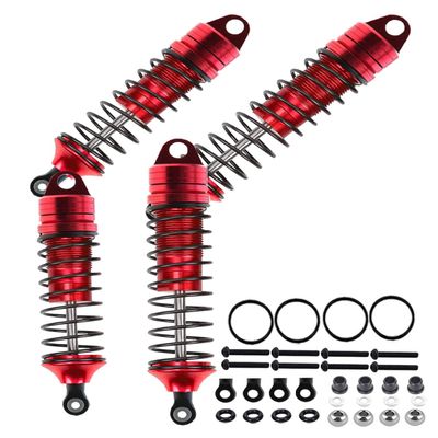 ARRCat RC Shocks Upgrades Parts for Ecx 1/10 2WD Ruckus Axe Brutus Circuit AMP MT AMP DB AMP Crush K&N Torment,4PCS Front Rear Aluminum Big Bore Shocks Full Metal Dampers Hops Up Absorbers,Red