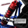 ARRCat RC Shocks Upgrades Parts for Ecx 1/10 2WD Ruckus Axe Brutus Circuit AMP MT AMP DB AMP Crush K&N Torment,4PCS Front Rear Aluminum Big Bore Shocks Full Metal Dampers Hops Up Absorbers,Red view 4