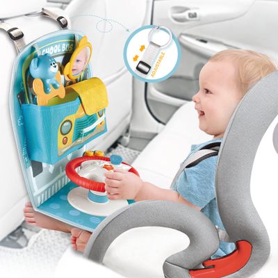 Caterbee Baby car seat Toys with Steering Wheel Center for Long Journeys (Car)