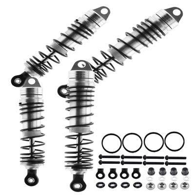 ARRCat RC Shocks Upgrades Parts for Ecx 1/10 2WD Ruckus Axe Brutus Circuit AMP MT AMP DB AMP Crush K&N Torment,4PCS Front Rear Aluminum Big Bore Shocks Full Metal Dampers Hops Up Absorbers,Silver
