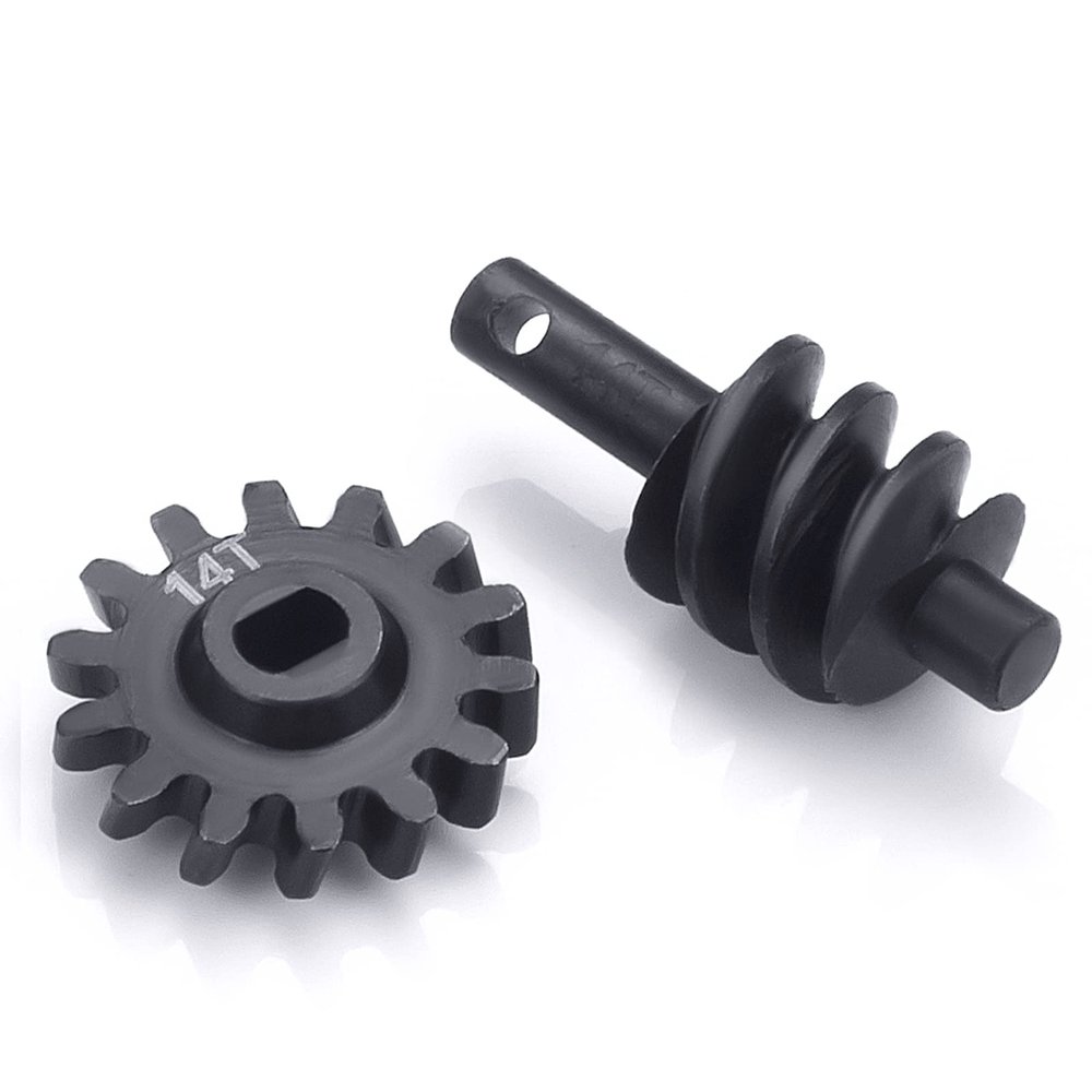 1/24th RC Hardened Steel Differential Gears Set Front&Rear Axle Upgrades Parts for 1: 24 Axial SCX24 AXI90081 Deadbolt CRC C10 Gladiator (14T)