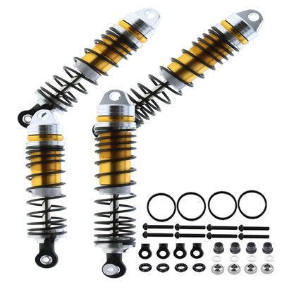 ARRCat RC Shocks Upgrades Parts for Ecx 1/10 2WD Ruckus Axe Brutus Circuit AMP MT AMP DB AMP Crush K&N Torment,4PCS Front Rear Aluminum Big Bore Shocks Full Metal Dampers Hops Up Absorbers,Gold