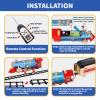JQ JUQU Remote Control Train Set for Kids Ages 3-8, Electric Toy Train with Steam, Lights & Sounds, Includes 17 Tracks & Rechargeable Battery for Indoor Play view 4