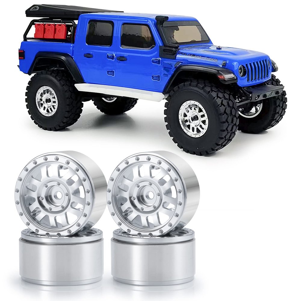 SWX 1.0 Beadlock Wheels 4Pcs Aluminum Alloy Wheels Hub for 1/24 RC Crawler Car Axial SCX24 Upgrades AXI00001 AXI00002 AXI90081 AXI00004 AXI00005 AXI00006