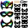 Deekin 36 Pcs Mardi Gras Hero Scratch Masks, Masquerade Mask Bulk Color Your Own Mask Crafts Rainbow Paper DIY Craft Kit Making Kits for Party Favors (Classic) view 1