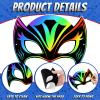 Deekin 36 Pcs Mardi Gras Hero Scratch Masks, Masquerade Mask Bulk Color Your Own Mask Crafts Rainbow Paper DIY Craft Kit Making Kits for Party Favors (Classic) view 3