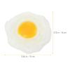 Kisangel Fake Fried Egg Toys, 4Pcs Artificial Cooked Eggs PVC Squeeze Toys Play Food Model for Kitchen Prank Props view 2