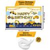 Construction Theme Happy Birthday Decoration Digger Excavator Truck Banner Dump Truck Excavator Crane Birthday Backdrop Photography Background for Boy Kids Children Party Decorations view 2