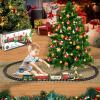 JQ JUQU Electric Train Set for Kids Ages 3-8, Battery Operated Toy Train with Lights and Sounds, 3 Cars and 10 Tracks for Christmas and Year Round Play view 2