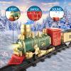 JQ JUQU Electric Train Set for Kids Ages 3-8, Battery Operated Toy Train with Lights and Sounds, 3 Cars and 10 Tracks for Christmas and Year Round Play view 3