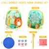 Yunsailing 63 Pcs Carnival Outdoor Games Set for Kids Include Animal Bean Bag Toss Plastic Cones Bean Bags Ring Toss Egg and Spoon Race, Field Yard Lawn Outdoor Game, Gift for Birthday Party view 2