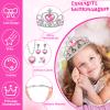 Cindeer 18 Sets Princess Jewelry Toys with Princess Crown Wand Necklace Earrings Rings Kids Jewelry for Girls Dress up Party Favors Blue Pink Purple 3 Colors view 3