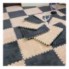 12 X 12 Inch Interlocking Carpet Tiles,10 Pieces EVA Foam Mats, Soft Fluffy Plush Area Rugs Floor Tiles, Puzzle Play Mat for Living Room Bedroom,Light Brown+Grey view 1