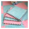 12 X 12 Inch Interlocking Carpet Tiles,10 Pieces EVA Foam Mats, Soft Fluffy Plush Area Rugs Floor Tiles, Puzzle Play Mat for Living Room Bedroom,Blue+Pink view 1