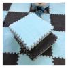 12 X 12 Inch Interlocking Carpet Tiles,10 Pieces EVA Foam Mats, Soft Fluffy Plush Area Rugs Floor Tiles, Puzzle Play Mat for Living Room Bedroom,Grey+Blue view 1