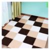 12 X 12 Inch Interlocking Carpet Tiles,10 Pieces EVA Foam Mats, Soft Fluffy Plush Area Rugs Floor Tiles, Puzzle Play Mat for Living Room Bedroom,Light Brown+White+Coffee view 1