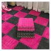 12 X 12 Inch Interlocking Carpet Tiles,10 Pieces EVA Foam Mats, Soft Fluffy Plush Area Rugs Floor Tiles, Puzzle Play Mat for Living Room Bedroom,Grey+Rose view 1