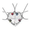 ZAHSY Bff Best Friend Friendship Necklace for 4 Best Friends Crystal Broken Heart Puzzle Necklaces for Best Friend Birthday Gift for Women Friendship Christmas Gift view 1