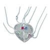 ZAHSY Bff Best Friend Friendship Necklace for 4 Best Friends Crystal Broken Heart Puzzle Necklaces for Best Friend Birthday Gift for Women Friendship Christmas Gift view 2