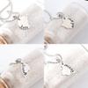 ZAHSY Bff Best Friend Friendship Necklace for 4 Best Friends Crystal Broken Heart Puzzle Necklaces for Best Friend Birthday Gift for Women Friendship Christmas Gift view 4