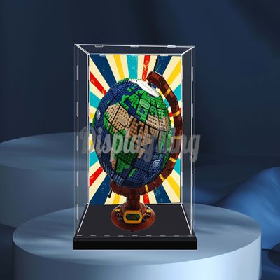 Acrylic Display case Compatible with The Globe 21332(Model Set is not Included) (with Background) US Stock