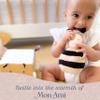 MON AMI Honey Bee Chime Activity Toy | 7-Inch Soft Velour Baby Sensory Toy | Perfect Newborn Essentials | Cute Nursery & Playroom Dcor view 4
