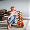 AmishToyBox.com Marble Tree Wooden Toy - CPSIA-Approved Child-Safe Finish - Pack of Marbles Included (Circus Splash) view 2