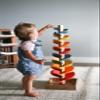 AmishToyBox.com Marble Tree Wooden Toy - CPSIA-Approved Child-Safe Finish - Pack of Marbles Included (Circus Splash) view 4