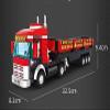 General Jim's Semi Truck and Trailer Transport Vehicle Red Heavy Duty Work Truck 323 Piece Modular Building Block Model Tractor Trailer Building Blocks Set - All Building Levels view 4