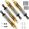 Aluminum 140mm rc shocks,Oil Adjustable RC Damper Set with Springs for 1/8 Rc Car Buggy Truck Hsp Hpi Losi Axial Upgraded Hop-Up Parts 4PCS/set(Yellow) view 4
