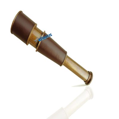 Vintage Antique Brass Telescope Marine Handheld Spyglass Brass Binoculars 8 Inch Best for Gift