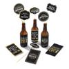 Better With Age Multicolor Paper Beer Centerpiece Kit - Includes: 6 Paper & Plastic Bottles Picks (9"), 6 Sticker Labels (5.25" x 3.5") - Perfect For Birthday Parties, Events, & More view 1