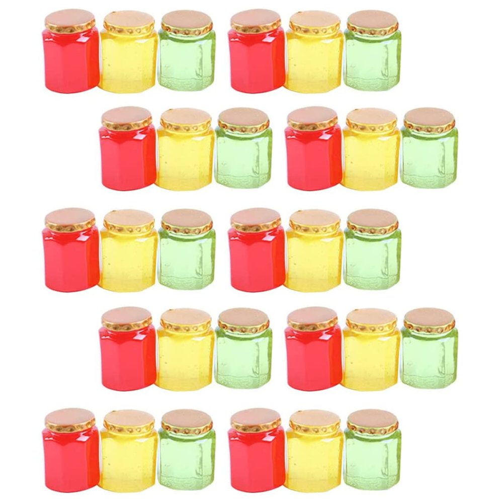 30pcs Miniature Miniature Honey Jar Jars Resin Food Charms Accessories 1/12