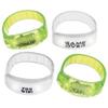 Amscan Level Up Light Up Bracelets - 3.5" x 0.44" (Set of 4) - White & Green Plastic LED Wristbands - Perfect for Parties, Festivals & Events view 1