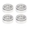 2.2 Inch RC Car Wheel Hub, Aluminum Alloy RC Beadlock Wheels Rims for 1/10 Axial SCX10 SCX10 II 90046 90047 RC Car(Silver) view 1