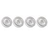 2.2 Inch RC Car Wheel Hub, Aluminum Alloy RC Beadlock Wheels Rims for 1/10 Axial SCX10 SCX10 II 90046 90047 RC Car(Silver) view 4