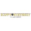 Better with Age Birthday Add-An-Age Gold Hot-Stamped Paper Letter Banner - 10.5' x 10" (Pack Of 1) - Elegant Celebration Decor view 1