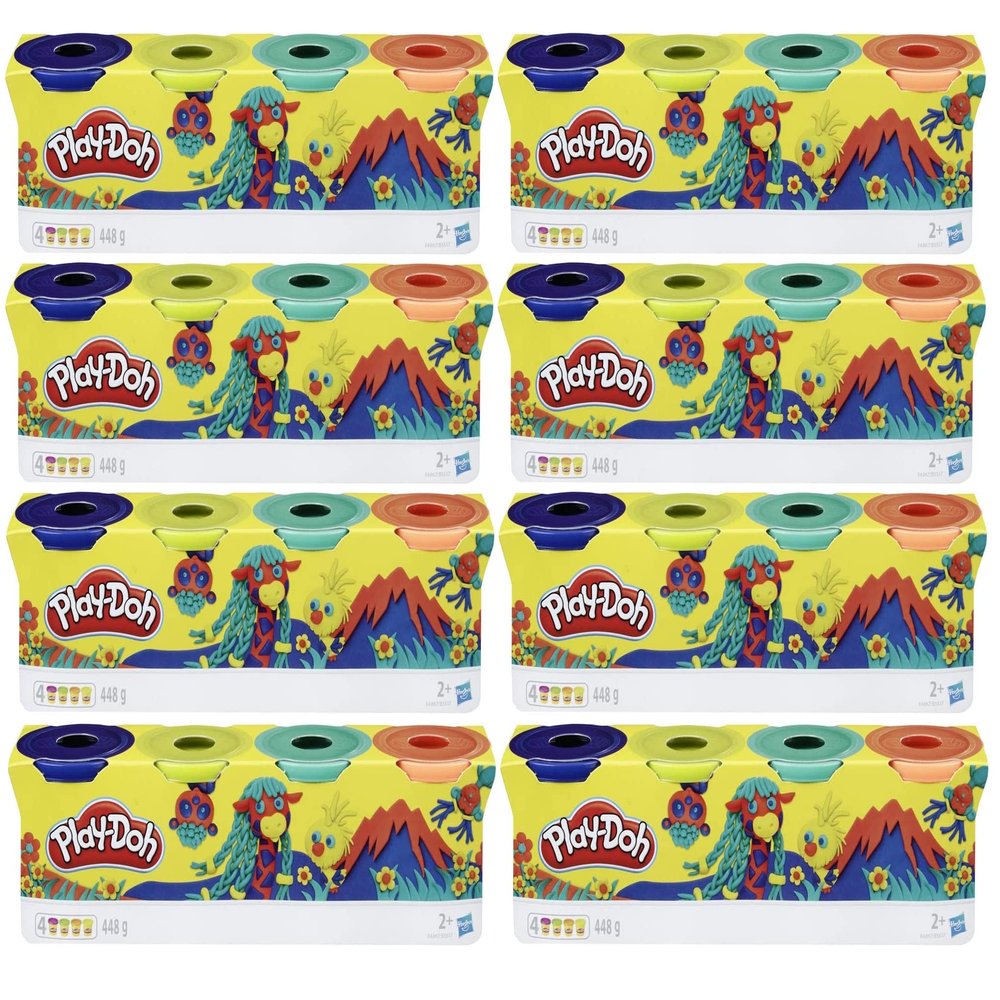 Play-Doh Bulk Wild Colors 32-Pack of Non-Toxic Modeling Compound, (4oz) Cans (32-Cans, 128oz)