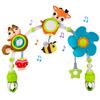 Baby Stroller Arch Mobile, Adjustable Musical Cirb Mobile Toys with Universal Clamps, Versatile Activity Toy Bar for Baby Bouncer Infant Car Seat Toy Stroller Toys Mobile for Bassinet Crib - Orange view 1