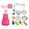 Hey! Play! Play Kitchen Accessories  23-Piece Child Chef Set with Toy Cookware, Play Veggies, Utensils, and Plastic Storage Container view 1