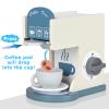 Play Kitchen Accessories Kids Wooden Coffee Maker Toy Espresso Machine Toddler Toy Kitchen Sets for Girls and Boys (Coffee Maker) (White) view 3