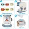 Play Kitchen Accessories Kids Wooden Coffee Maker Toy Espresso Machine Toddler Toy Kitchen Sets for Girls and Boys (Coffee Maker) (White) view 4